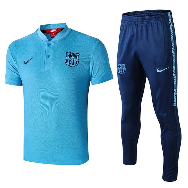 Polo Football Ensemble Complet Barcelone 2019-20 Azul Clair